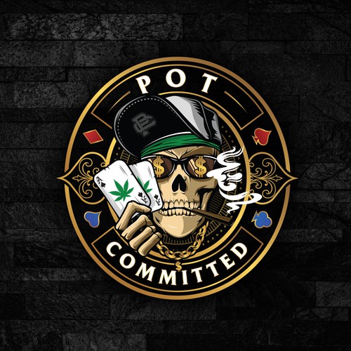 Pot Committed - Marijuana, skulls & poker!