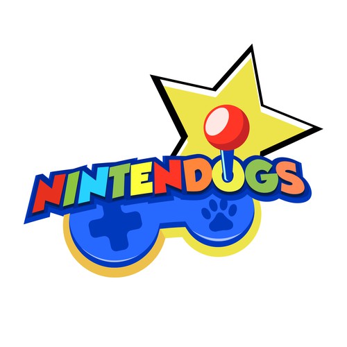 Logo for a video game themed dog show