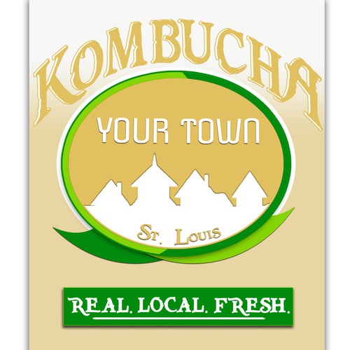 Logo design for bazillions of bottles of Kombucha