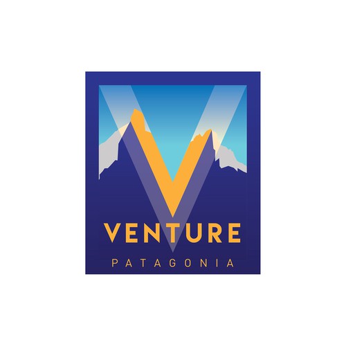 Logo concept for Patagonian adventure travel agency.