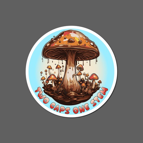 Mushroom Psychedelic stickers