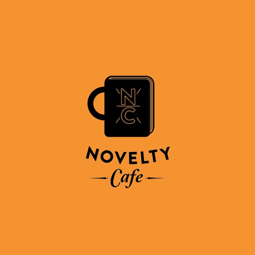 Create a simple yet effective logo for a book cafe