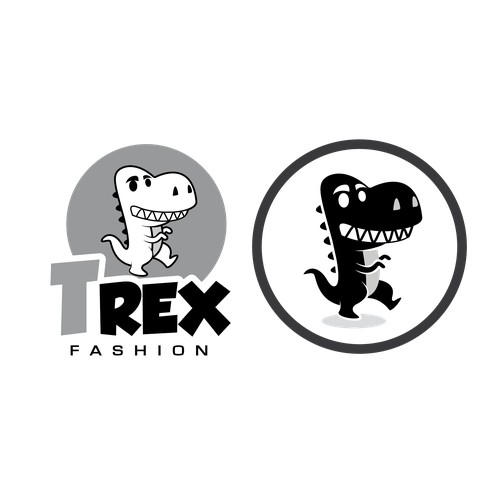 Create a cartoon t-rex character brand image for T-Shirt brand T-REX