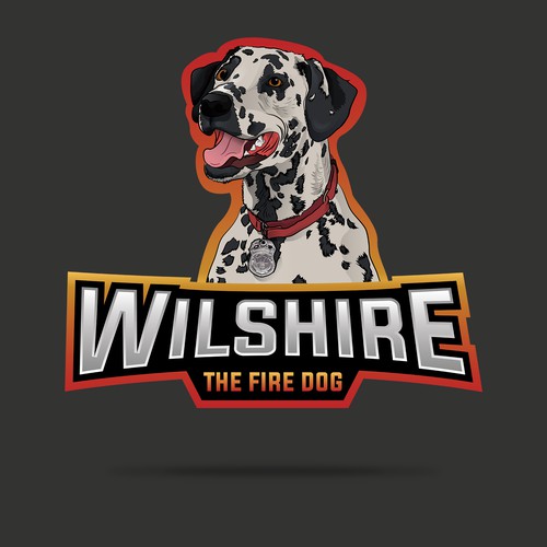 Create a fun and recognizable logo for Wilshire the Fire Dog