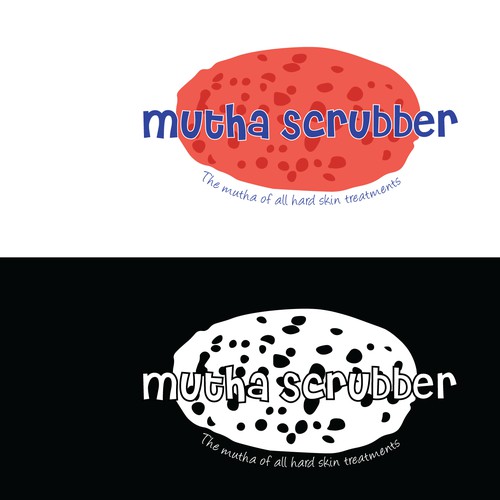 Concept logo for skin scrubber