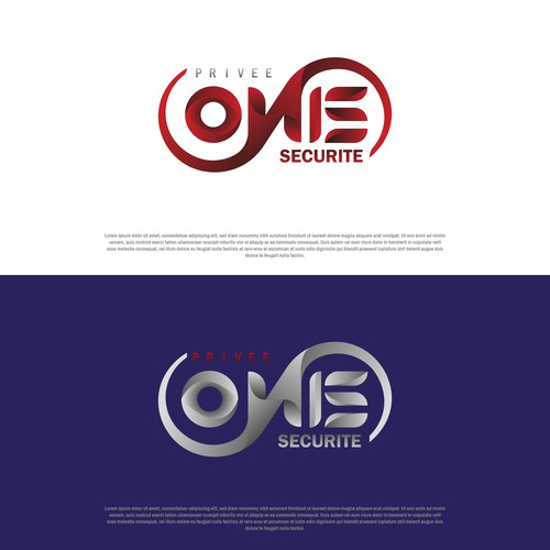 Premium Logo design with "ONE SECURITE PRIVEE".