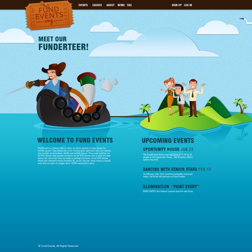 Create the next website design for FundEvents.org