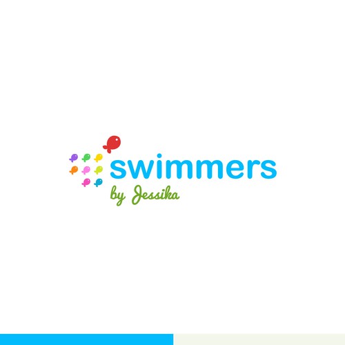 Minimal swimmer logo.