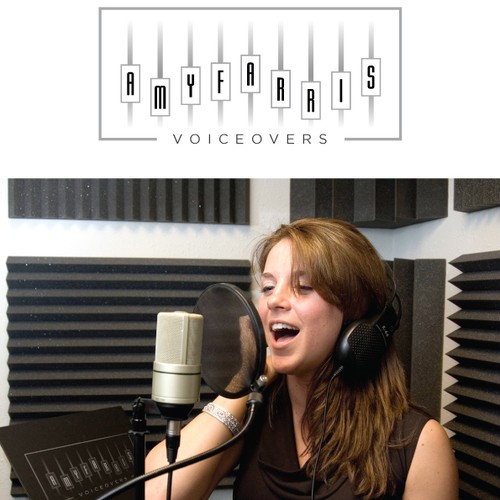 fun, dynamic logo for a voice actor