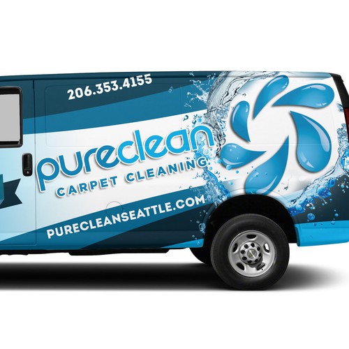 Design a attention grabbing, professional wrap design for an award winning carpet cleaning company!