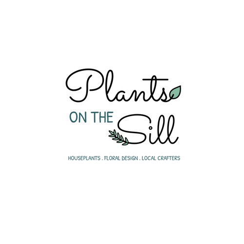 Logo for a plant and flower shop