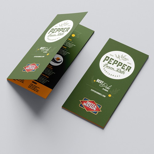 Menu Card redesign for Pepper Farm Deli
