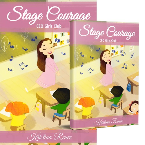 Quick sketch for book cover "Stage Courage"
