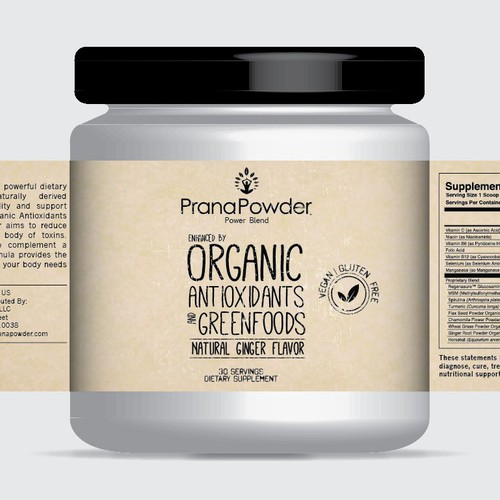 Create a winning label for Prana Powder!