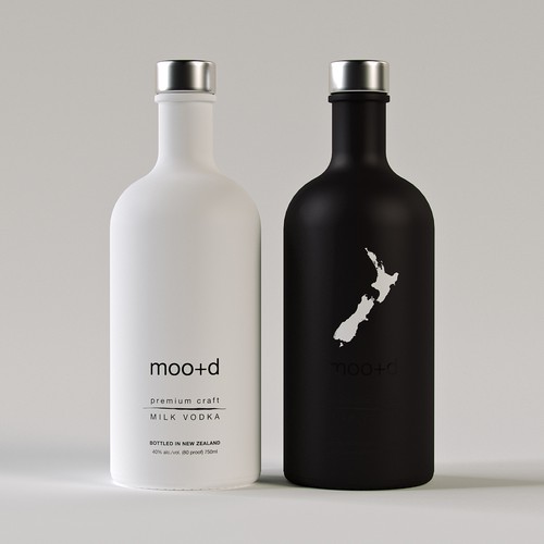 Moo+d Vodka Label Design