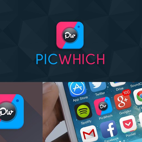 Create a logo for a fun picture rating mobile app