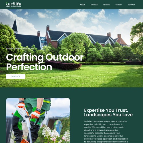 Modern website for Residential Lawn Maintenance company