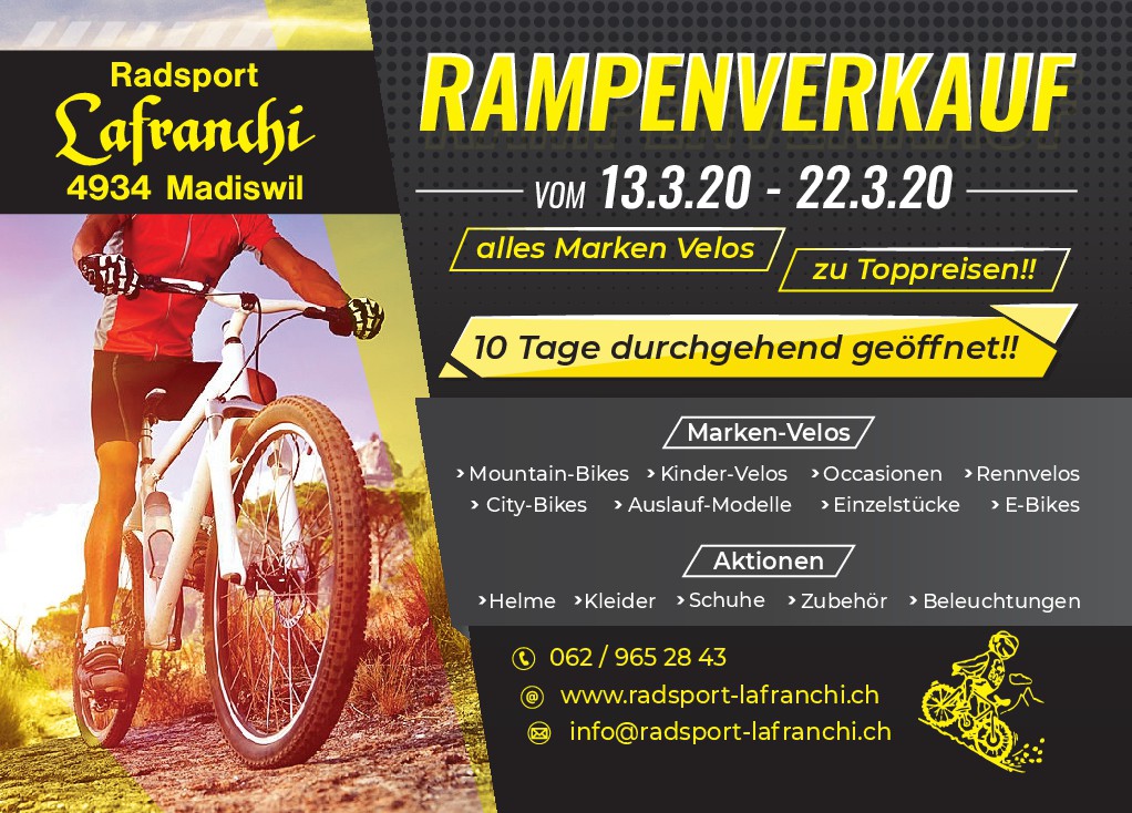 Werbeflyer毛皮Fahrrad Rampenverkauf;