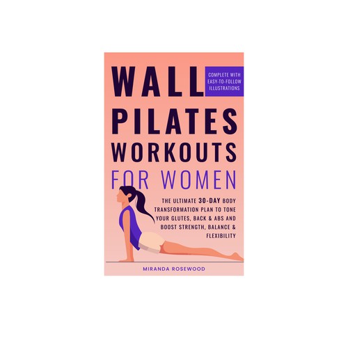 Modern book cover for Wall Pilates Workouts for Women