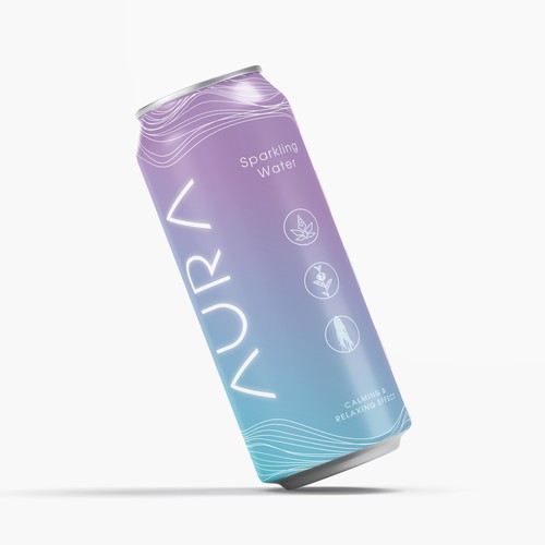 Tin can design for a sparkling water