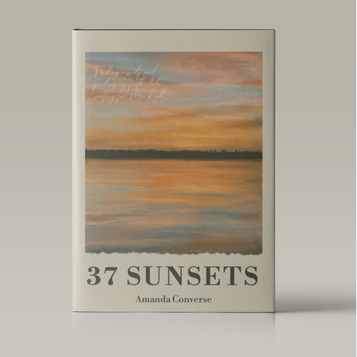 sunset themed book cover