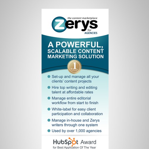 Banner Stand Design for Zerys Content Marketplace