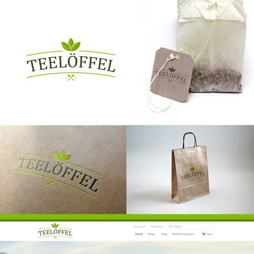 Create a logo for our teashop called "teelöffel / tee spoon"