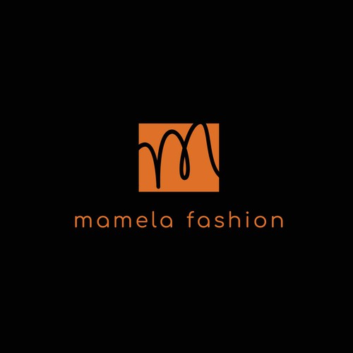 A free hand feminine logo for Mamela fashion