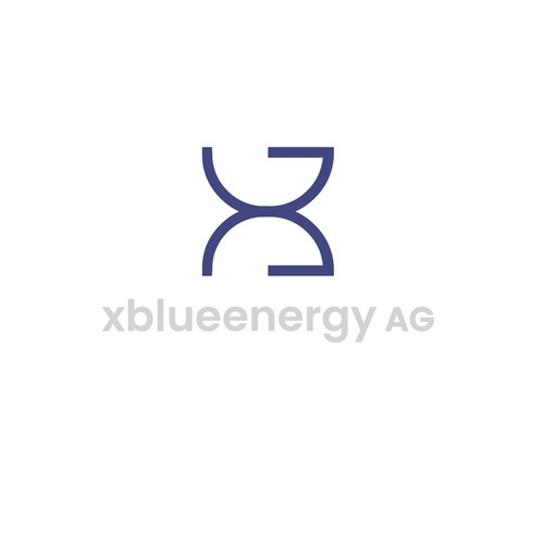 Innovative and modern company logo for the company xBlue Energy AG