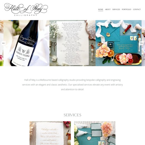 Squarespace Website for Calligraphy Artist