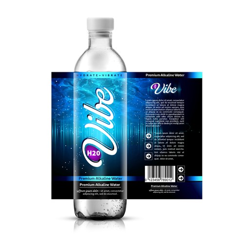 bottle design for a Premium Alkaline Water