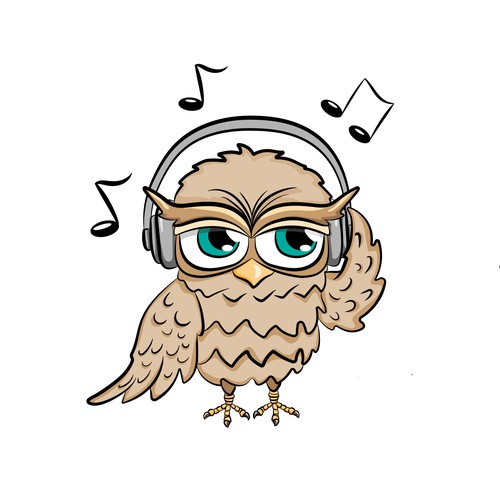 Owl With Headphones - Character Concept