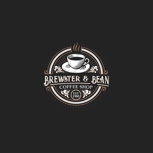 Brewster & Bean -coffee shop (logotype design)