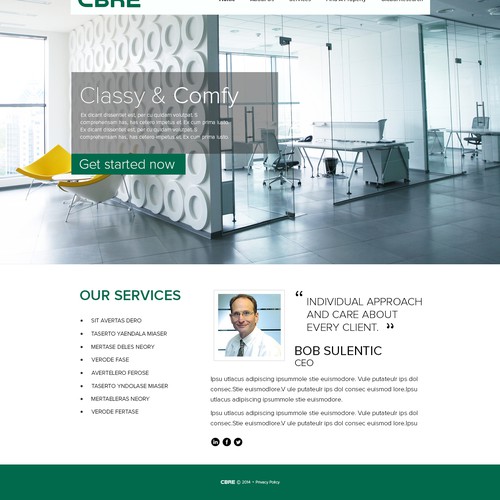 Clean, Modern, Professional Commercial Office Leasing Website