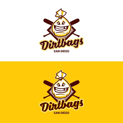 Logo para time de baseball infantil DIRTBAGS, de San Diego - CA-US