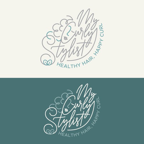 Logo for curly hair specialist