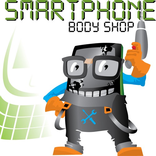 Phone repair shop looking for a humanized cartoon logo 