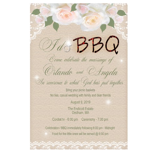 Wedding invitation and rsvp