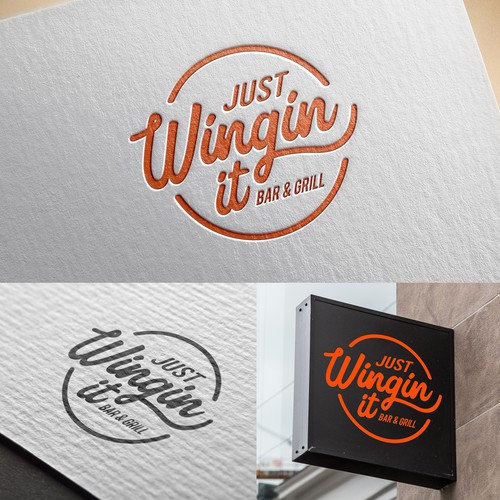 Restaurant Logo Design - Just Wingin It