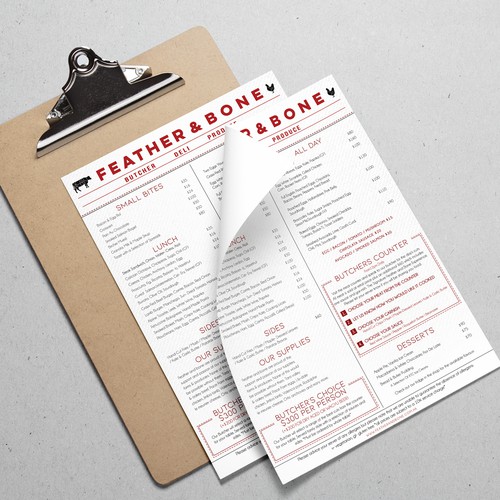 MODERN SLEEK MENU DESIGN