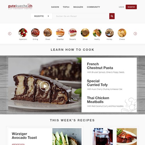 Recipes website