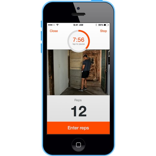 Redesign our successful fitness app to be more modern (newer iOS 7 & 8design)