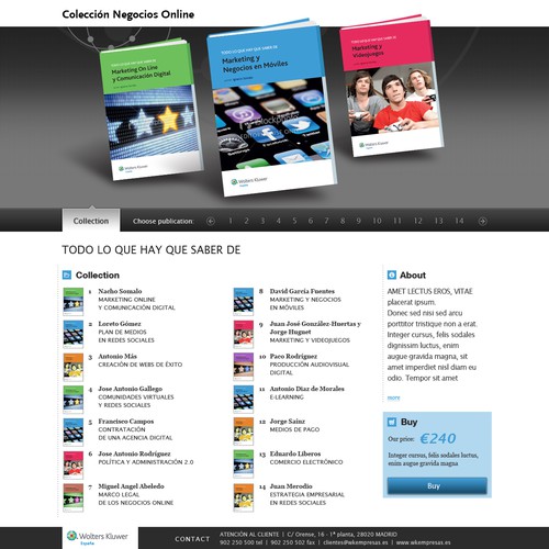 Colección Negocios Online needs a new website design