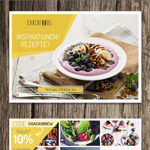 An eye-catching flyer for a food company