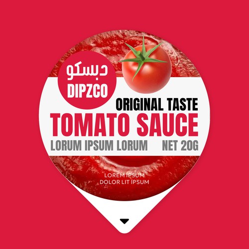 Dip sauce label design 