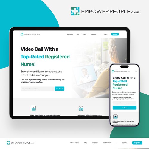 EmpowerPeople.CARE Landing Page