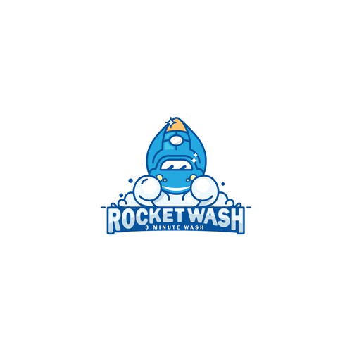 Logo concept for Rocket Wash