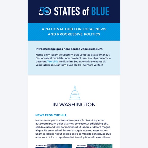 50 States of Blue Email Template