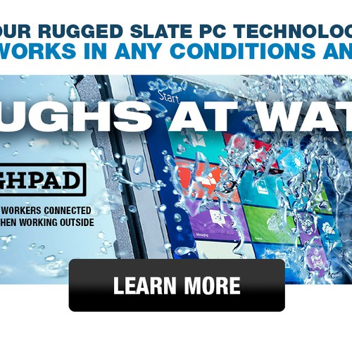 Eye catching banner ads for the latest rugged tablet pcs!