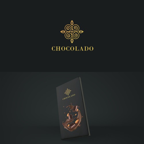 Luxurious logo concept for chocolate brand